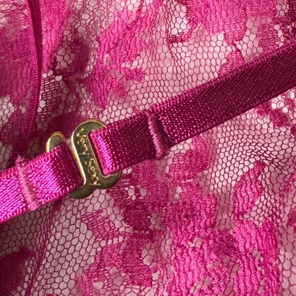 Victoria’s Secret Very Sexy Y2K Pink Lace Chemise Mini Slip Dress Women’s Medium - Picture 9 of 11